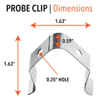 Single Hole Digital Thermometer Probe Clip - 1 Pack